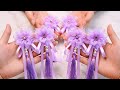 Very Simple Tutorial Using Blue Colored Ribbon Fabric Making Gorgeous Flower Hair-Pin For Beginners