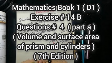 Mathematics Book 1 (D1) | New Syllabus | 7th Edition | Ex # 14 B | Q # 4 part ( a ) | in Urdu Hindi