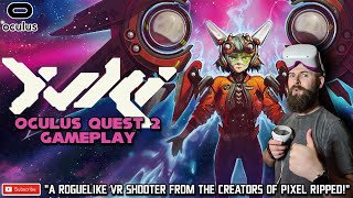 YUKI QUEST 2 GAMEPLAY // A VR Roguelike, Bullet Hell Shooter with STYLE // Yuki Oculus Quest 2