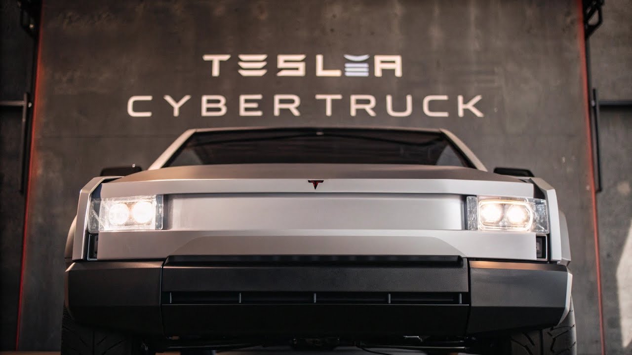 Обзор передней части экстерьера Tesla Cybertruck 2026 года | Первый взгляд из автосалона 🔥 Серый ...