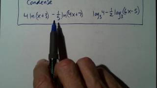 Jordan Precalculus 3.3 Day 2: Expanding and condensing logarithms