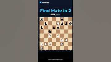 Can You Solve This Tricky Mate in 2 Chess Puzzle? Test Your Skills & Find the Genius Move! 🤯 #shorts