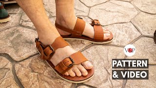How to Make Men Leather Sandals with Buckles, German style