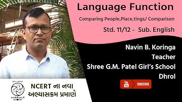 Standard 11/12 - English - Language Function- Comparing People, Place, Tings/Compari| part 1 | Navin