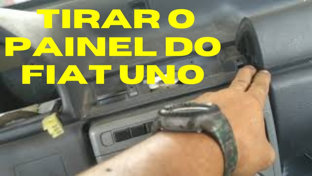 tirando o painel do Fiat uno para trocar o evaporador