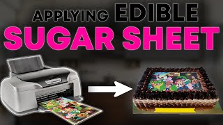 EASY CAKE MAKING IDEAS | How to Apply EDIBLE SUGAR SHEET on CAKE | Harsha Balwani | Sweet Wonders screenshot 5