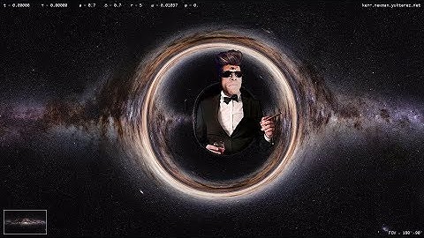 Kerr Newman Black Hole Raytracing (Milky Way, Full HD)