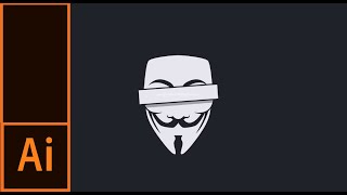 HOW TO ILLUSTRATE Anonymous HACKER MASK | SECRET | WALLPAPER | Adobe Illustrator | SpeedART 2021 screenshot 2