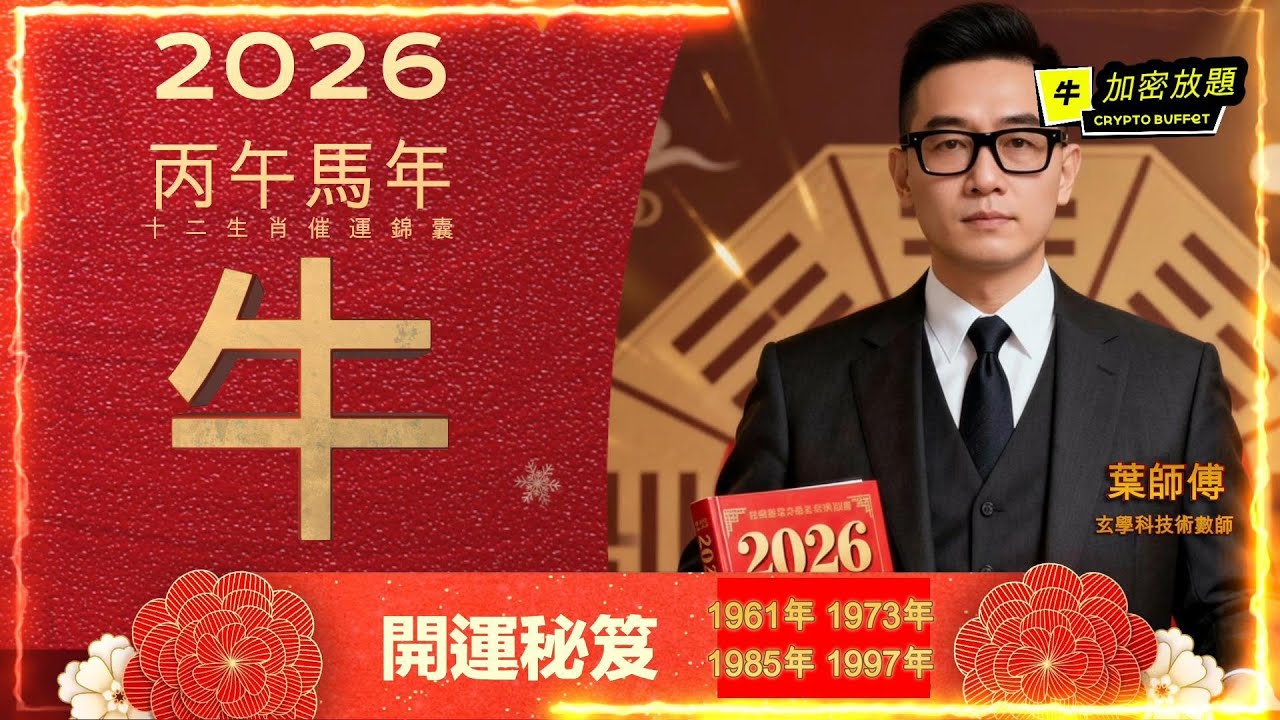 2026丙午馬年 最強生肖開運秘笈 ｜  屬牛開運秘笈 ｜最旺生肖