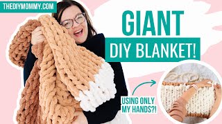 How To Knit A Chunky Blanket In A Day No Needles Required