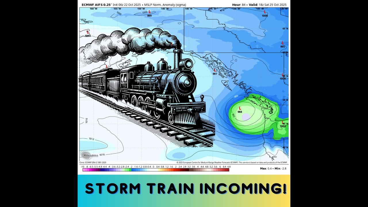 Pacific NW Weather: Atmospheric River, Storm Train Incoming! - YouTube