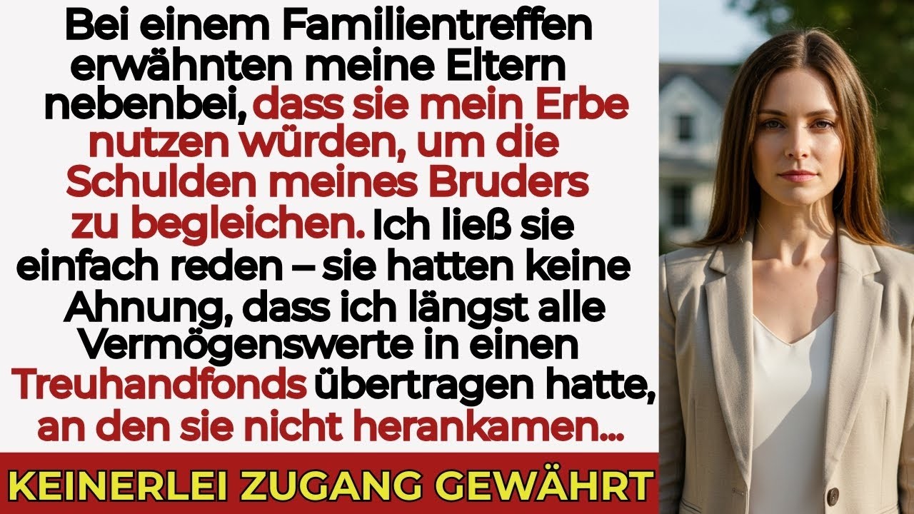 „Bei einem Familientreffen enthüllten meine Eltern kühl, dass sie mein Erbe nutzen würden, um…“