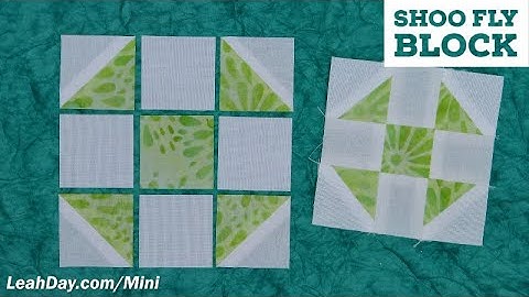 Piece a Mini Shoo Fly Quilt Block - Mini Block Monday #27