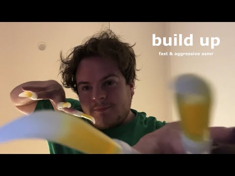 Fast & Aggressive ASMR Build Up on Different Surfaces! camera scratching + fast tapping & scratching