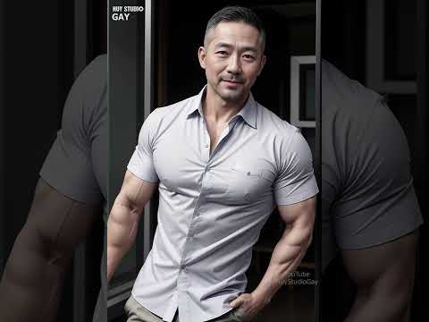 40 y.o Asian hunk man wear shirt | Lookbook 200