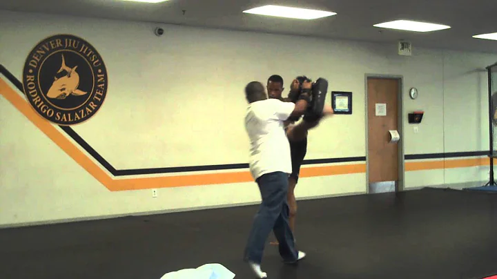 Andrew Loveless & Bumpy  Pad Work before the fight...