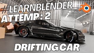#LearnBlender Attemp: 2 - Drifting Car Animation