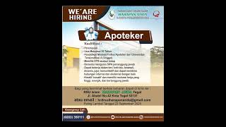 #loker #tegal INFO LOWONGAN KERJA di RSUI HARAPAN ANDA TEGAL pendaftaran sampai 23 September 2025