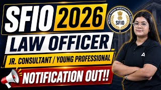 SFIO Recruitment 2026 | Law Vacancy | Notification Out | By Diksha Singh