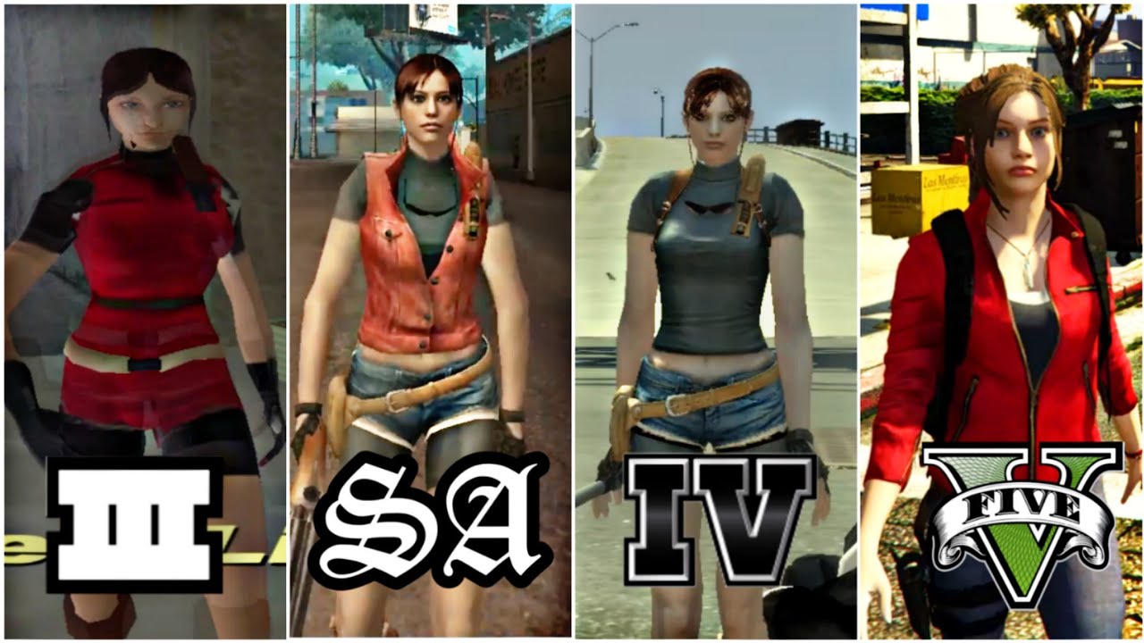 Evolution of Claire Redfield in GTA Games | CLAIRE in Every Grand Theft Auto