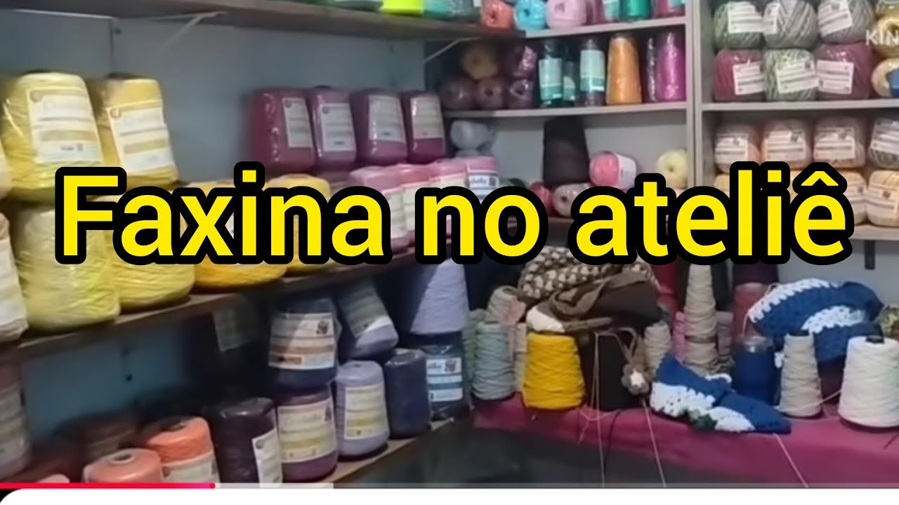 Faxina no atelier e arrumação dos barbantes vem conferir