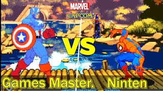 Marvel Super Heroes vs Street Fighter Games Master  vs Ninten Clos ft 02 High Lvl Players screenshot 4