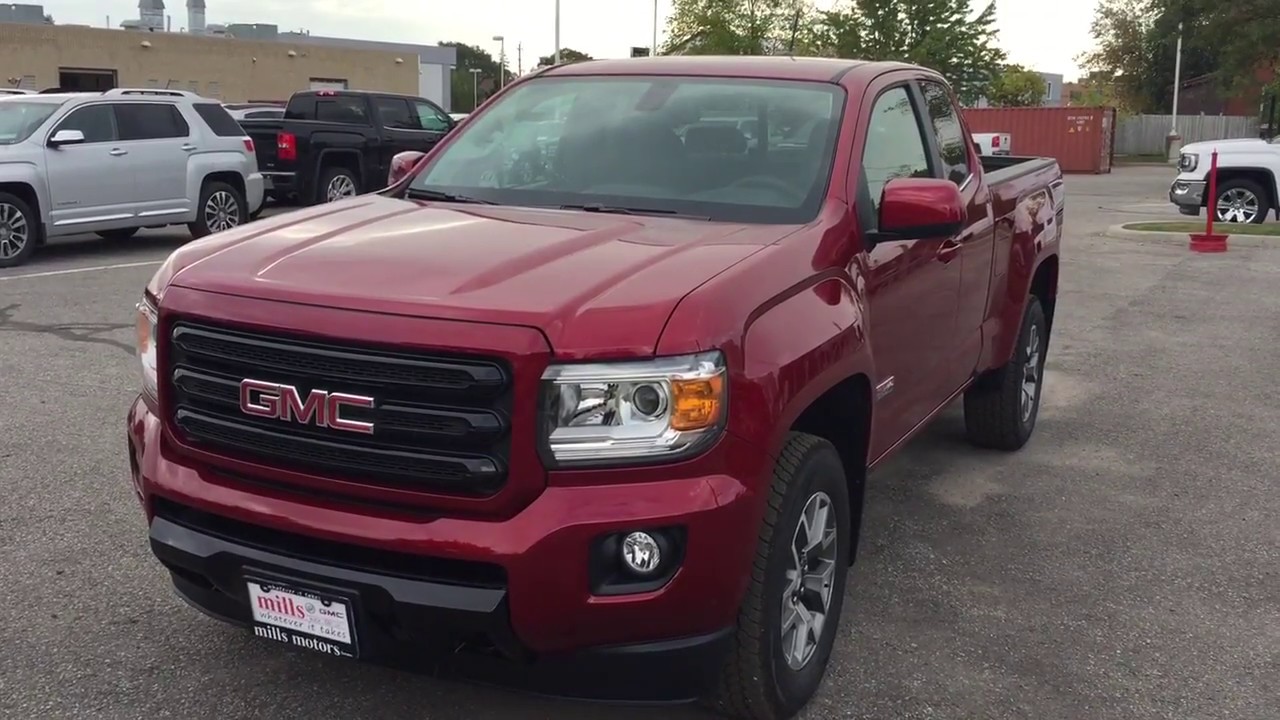 2018 Gmc Canyon All Terrain Extended Cab V6 Engine Spray On Liner Red Oshawa On Stock 180217