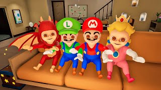 HELP Mario, Luigi, Dragon, Princess Peach! NEW Bowser Baby In Yellow Funny Moments