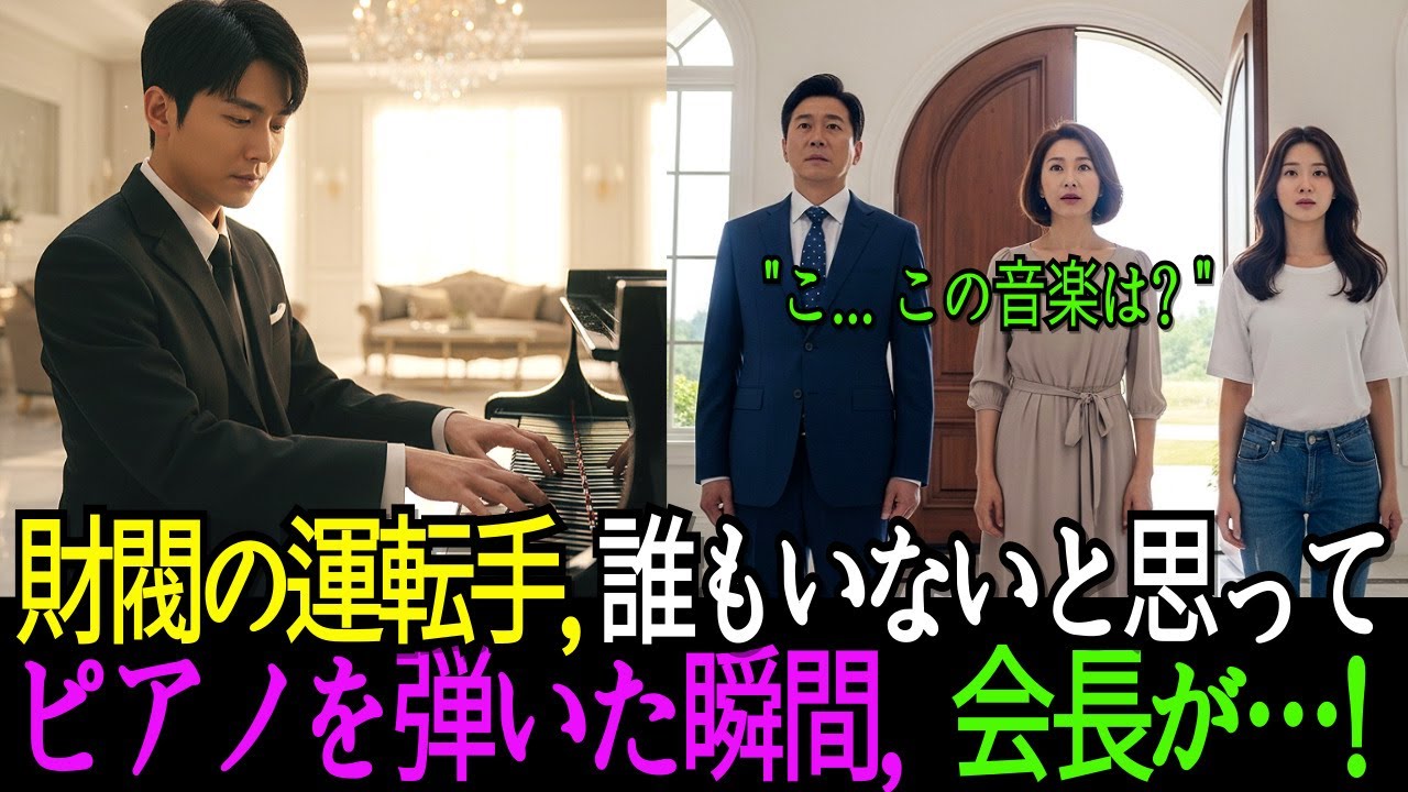 お金持ちの家の運転手、誰もいないと思ってピアノを弾いた瞬間、会長が…!ㅣ人生の物語ㅣ老後のお話ㅣ感動の実話ㅣ家族の物語ㅣ朗読物語