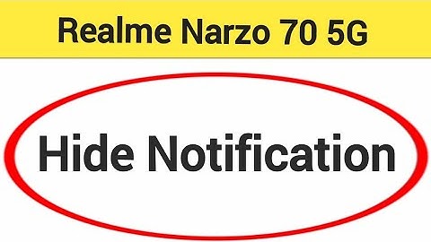 Realme Narzo 70 5G me notification hide kaise karen, how to hide notification