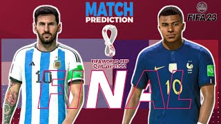 FIFA 16 mod 23 - Match Prediction ARGENTINA VS FRANCE World Cup 22