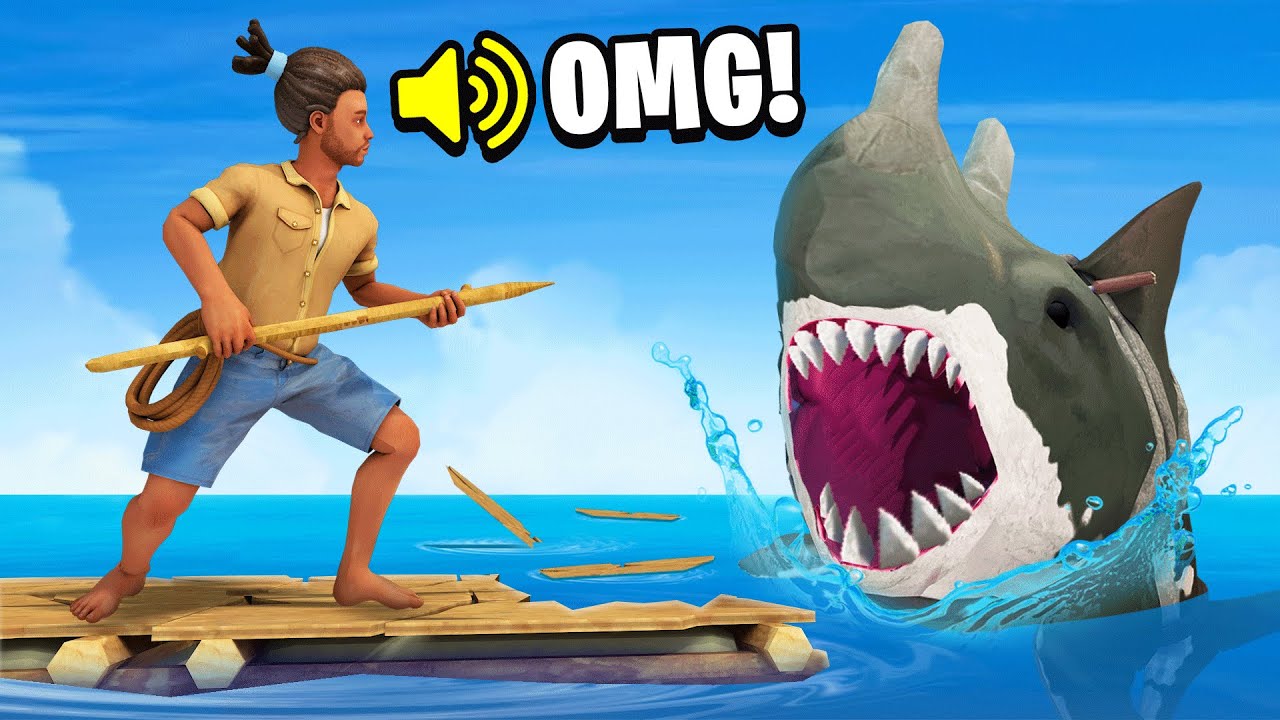 Shark From Raft Surviving a Rhino Shark Attack (Raft Chapter 3) - YouTube