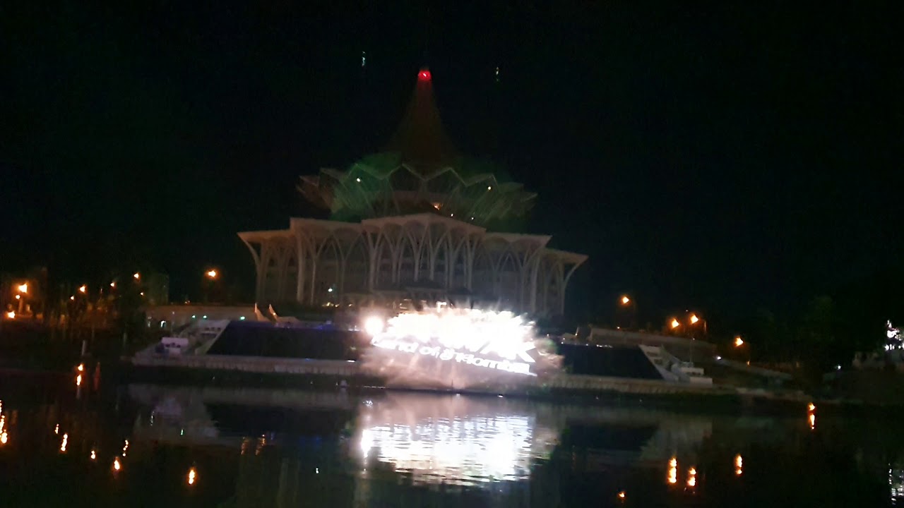 Darul Hana Light Show - Waterfront, Kuching - 14 Mac 2020