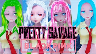 [MMD] Miku.Haku.Luka.Gumi - BLACKPINK / Pretty Savage   MODELS DL