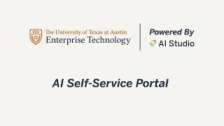 AI Self-Service Portal Walkthrough