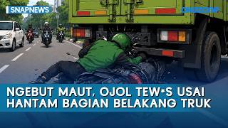 Ngebut Maut, Ojol Tews Usai Hantam Bagian Belakang Truk Di Jakbar