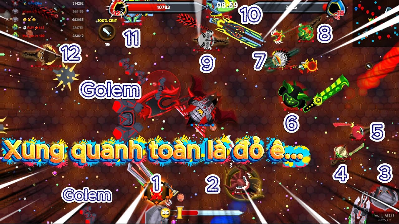 Một Mình Con Chống Lại Cả Đội Đỏ Hùng Mạnh | Evowars.io