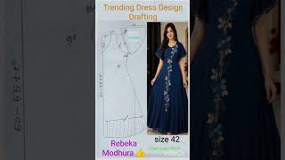 Triending Dress Design Drafting size 42#shorts #youtubeshorts #fashionstyle #Rebeka Modhura 👍👍