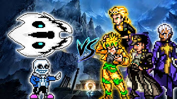 Classic Sans OP VS Dio K1 V2, Jotaro K1 V2, Ultimate Pucchi OP & Giorno OP in Jump Force Mugen