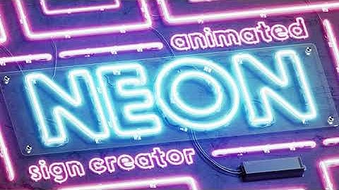 Neon Animated Sign Creator intro