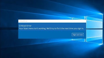 How to fix critical error your start menu is not working windows 10/11 @rasikkhoradiya