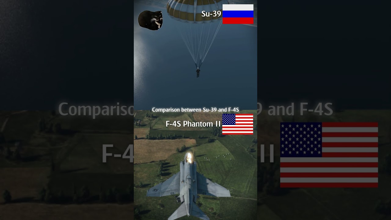 Russia Su-39 vs. U.S.A F-4S Phantom II Bail Out Comparison 