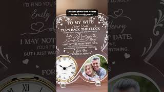 Custom Desk Clock - Gift For Husband &amp; Wife - From Sunrise To Sunset, You’re My Always ADC-MQ0501-V2