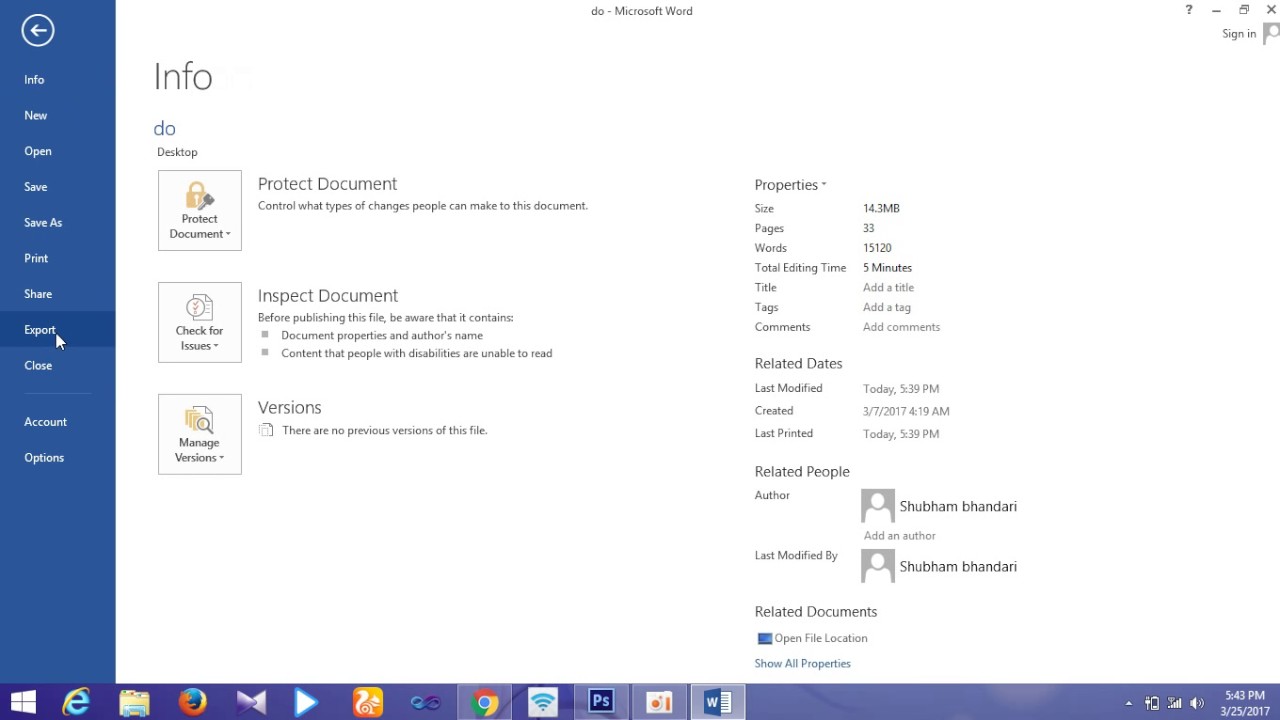 how to convert word document file into pdf file without any software ...