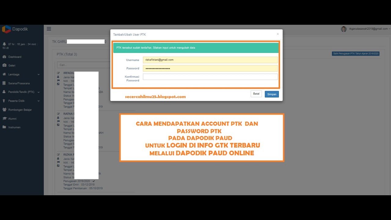 Cara Login Dapodik Paud Online - TEST 1