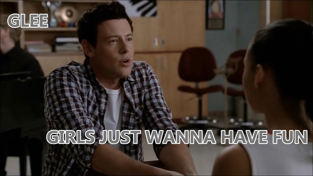 GleeGirls Just Wanna Have Fun (Lyrics/Letra) YouTube