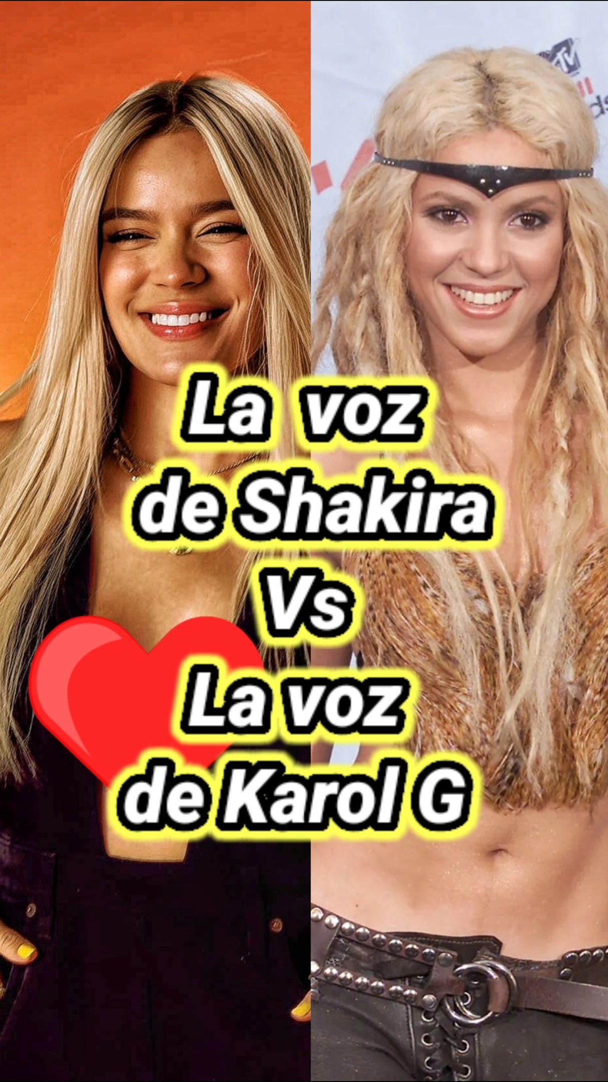 La voz de Shakira Vs La voz de Karol G. #karolg #shakira