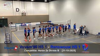 Volleybal Heren 2e Divisie B: Vovem'90 H1 - Renswouw H1 [31-10-2025]