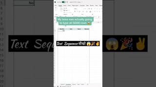 Text Sequence in Excel 🔥#shorts #shortvideo #excel #finance #taxsekho #trending #viral #exceltips