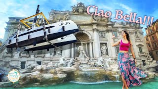 Our DREAM BOAT has arrived!!  (Sail Catamaran  Balance 442 splashes in Rome!)